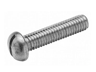 TOOLSHACK 4 B.A x 1.1/4 " Round Head Mild Steel Machine Screws Zinc Plated Pack (50)