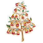 Brooch Tree Gold Branch Green Leaves Pink Red Flower Fruit Sparkle Suit Pin