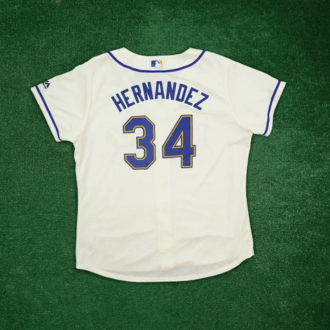Felix Hernandez Seattle Mariners Women's Alternate Ivory Cool Base Jersey Cover