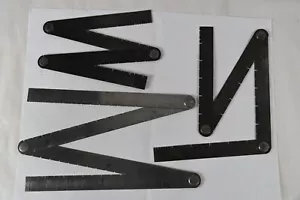 Set 3 Vintage Chesterman Marking Out Rulers Inch and Half Inch Engineering - Picture 1 of 13