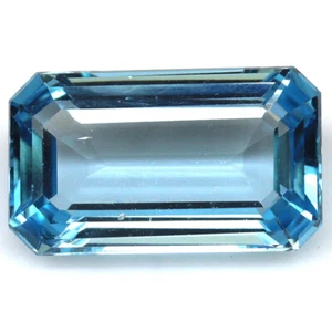 14.91 CT. Sky Blue Brazil Topaz Octagon 11 x 18 mm. - Picture 1 of 4