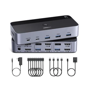 UGREEN AK500 HDMI KVM Switch - 4K@60Hz Dual Monitor PC Switch - Picture 1 of 9
