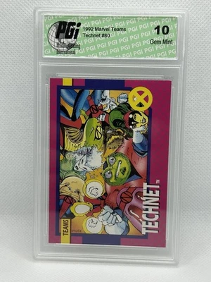 1992 Impel Marvel X-Men Teams #80 Technet Graded PGI Gem Mint 10 Condition  - Image 1 of 2