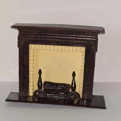 Renwal Casa de Muñecas Muebles Chimenea Vintage Casa de Muñecas Accesorio Plástico De Colección Foto 1 de 4