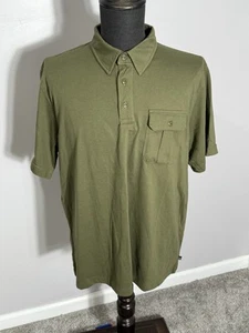 VTG Lands End Men’s Polo Shirt Size Large Green Short Sleeve Pocket Casual EUC - Picture 1 of 7