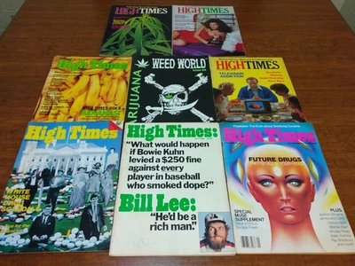 Vintage High Times Magazine Years 1980 Lot of 7 Issues & 1 Weed World Foto 1 de 4