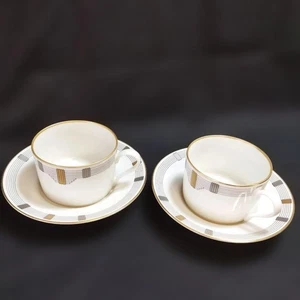 Juego de pares de platillos para tazas de té Christian Dior Godron - Imagen 1 de 5