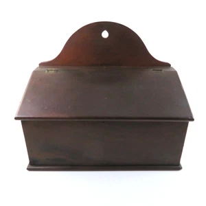 Antique Walnut Hanging Salt Box Dovetailed Slant Lid Pennsylvania  - Picture 1 of 20