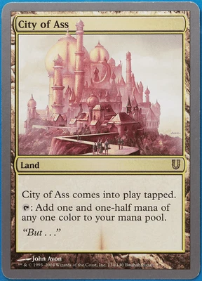 City of Ass Unhinged PLD Land Rare MAGIC GATHERING CARD (ID# 505285) ABUGames - Image 1 of 2