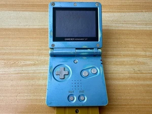 Nintendo Gameboy Advance SP AGS101 Pearl Ocean Ice Blue Handheld System Console - Picture 1 of 9