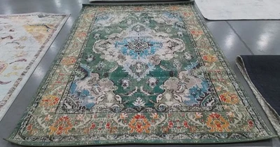 Alfombra mancha trasera verde/azul 6'-7" x 9'-2", precio reducido 1172791953 MNC243F-6 Foto 1 de 4