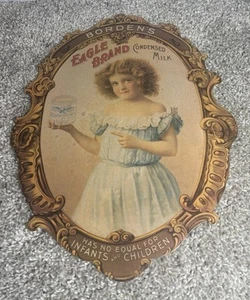 Vintage Antique Baby Food Advertising Sign Victorian Infants Milk for Children - Picture 1 of 8