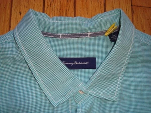 TOMMY BAHAMA MEN'S SHORTSLEEVES LINEN BLEND SHIRT 3XT TALL HARDLY WORN! - Picture 1 of 10