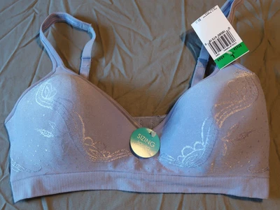 Nuevo con etiquetas Sujetador Inalámbrico Barely There 4546 Talla Grande L Violeta Nuevo Foto 1 de 4
