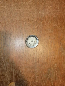 1930's ALLIS CHALMERS TRACTOR W. ALLIS WORKS employee pinback badge - Picture 1 of 3