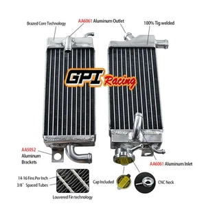 FOR Yamaha TRIZ TRI-Z 250 YTZ250 1985 1986 Aluminum Radiator - Picture 1 of 5