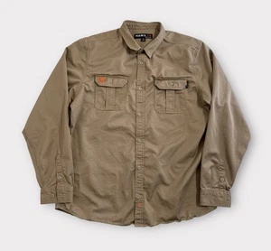 Camisa Hawx Work Gear FR resistente al fuego con botones para hombre XL tostado caqui bolsillos - Imagen 1 de 9