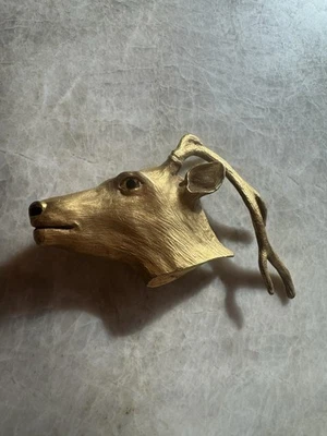 Fivela de cinto Christopher Ross alce vintage 1976 - Imagem 1 de 4