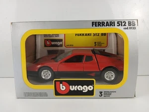 Burago Ferrari 512 Bb Die Cast Metal Model With Elastic Parts 80s 1/24 - Picture 1 of 8