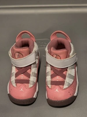 Jordan Zapatos Niñas 5C Jordan 6 Anillos Bebé Niño Rosa Blanco Foto 1 de 4