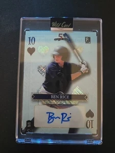 2024 Wild Card 5 Card Draw Ben Rice Auto 1/1 (AU, RC) - New York Yankees - Foto 1 di 3