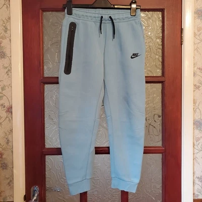 Nike Tech Fleece Trousers Bottoms Blue Kids Large Age 12-13 Good Condition - Image 1 of 4