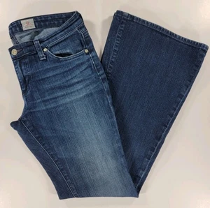 AG Adriano Goldschmied Damen Low Rise Belle Flare Leg Jeans Blau 28x31 Petite - Bild 1 von 16