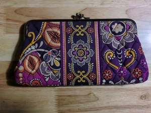 Vera Bradley Wallet Floral Design 2 Sided With Snap Top Vintage - Picture 1 of 11