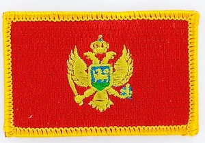 TOPPA PATCH BANDIERE bandiera Montenegro bandiera bandiera 7x4,5 cm - Foto 1 di 1