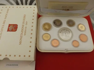 *Vaticano Euro KMS 2017 PP in astuccio* 1 centesimo - 2 euro + 20 euro in argento (Ki.15) - Foto 1 di 4