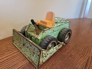 1960's Vintage Nylint Road Construction Bulldozer Metal Tractor Truck Green! - Picture 1 of 8
