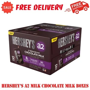 HERSHEY’S A2 Milk Chocolate 2 Percent Reduced Fat Milk Boxes, 8 fl oz, 12-Pack - Picture 1 of 7