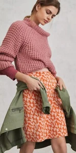 Maeve By Anthropologie Anja Sweater Midi Skirt In Orange Size Medium UK 10-12. - Picture 1 of 9