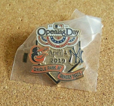 2019 Baltimore Orioles vs NY New York Yankees Opening Day Camden Yards pin MLB - Image 1 of 4