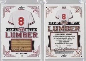 2021 Leaf Lumber Game Used Lumber Red /7 Joe Morgan #GUL-50 HOF