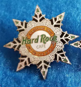 PROTOTIPO STAFF XMAS ICE SNOWFLAKE 1995 JOY TO THE WORLD Hard Rock Café PIN #1 - Imagen 1 de 3