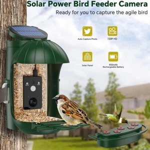 Vogelfutterspender mit Kamera | Vogelhaus Kamera mit Solar | Futterstationen DE - Bild 1 von 19
