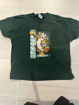 Vintage 2000 Tigger Walt Disney Kids T-Shirt XL Green Graphic Official Tiger - Image 1 of 4