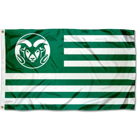 Colorado State University Rams Stars and Stripes Nation USA Flag Cover