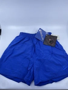 Vintage Nike Nikelon Lined Running Shorts 2 Pocket NWT Mens Small Blue W2 - Picture 1 of 10