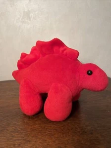 Manhattan Toy Company Jellybeans Red Dino Dinosaur Plush Stegosaurus - Picture 1 of 7