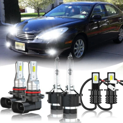 Para Lexus ES300 2000-2003 - 6x 9005+D2S+H3 HID+LED Faro alto bajo+luz antiniebla Foto 1 de 4