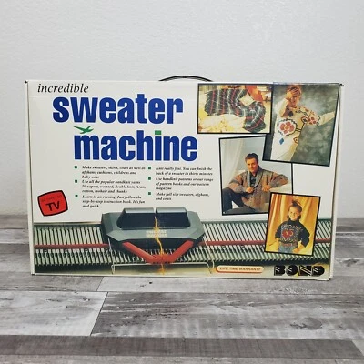 Bond Increíble Suéter Máquina de Tejer De Colección Caja Abierta Falta VHS Foto 1 de 4