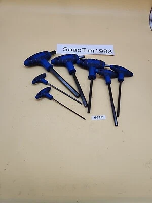  Mastercraft 10-8-6-5,5-5-3-1 mm T-Handle TORX Star Hex Key Wrench Set 7ea  - Image 1 of 4