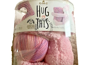 DMC Hug This Kit Bunny Crochet Knit Lace Baby Blanket Pattern - Picture 1 of 4