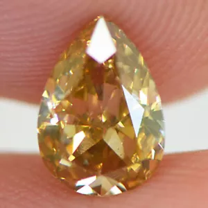 Pear Shape Diamond Fancy Brown Yellow 1.02 Carat Polished SI1 GIA Certificate - Picture 1 of 9