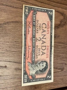CANADA BANKNOTE OTTAWA 1954 2 DOLLARS - Picture 1 of 2