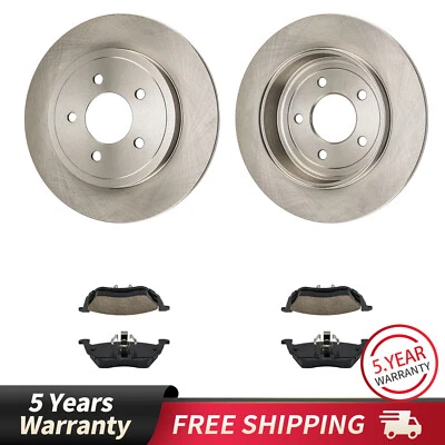 For Ford Escape Mazda Tribute 2005-2008 Rear Brake Rotors + Ceramic Pads - Image 1 of 4