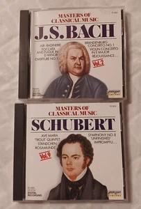 Masters of Classical Music Lot - CDs J.S.Bach / Schubert - Volumes 2 & 9 - Picture 1 of 7