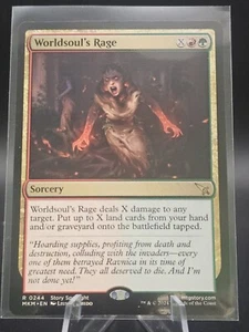x1 Worldsoul's Rage MKM MTG 244 RARO QUASI NUOVO 1x - Foto 1 di 1